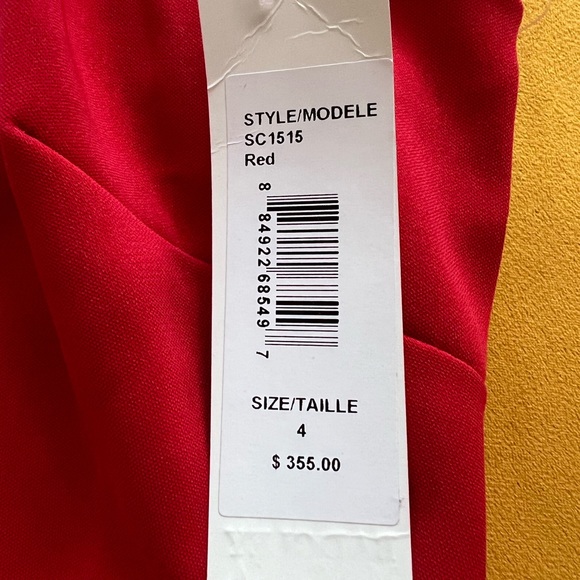 NWT red Badgley Mischka dress (4) - Picture 4 of 6